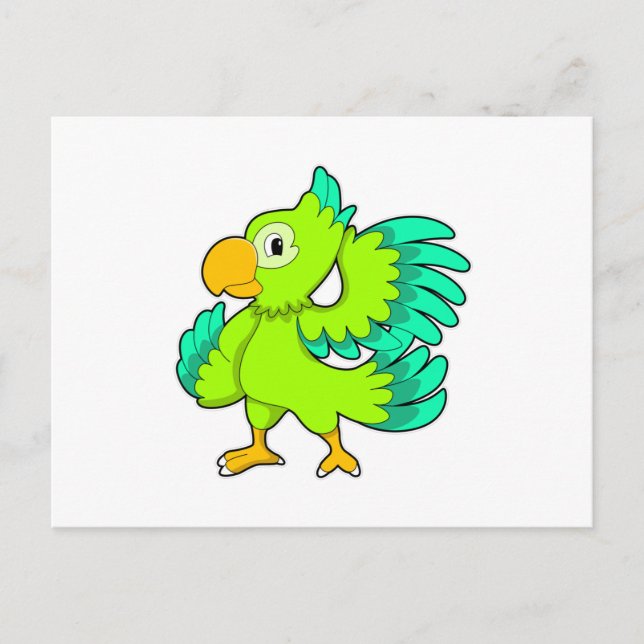 Parrot green postcard (Front)