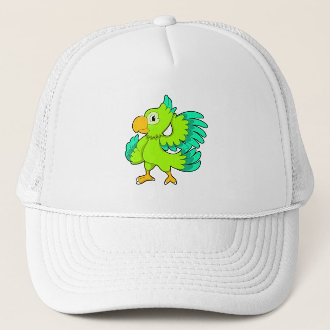 Parrot green trucker hat (Front)