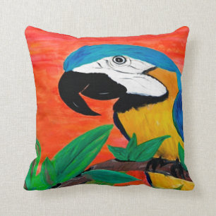 Parrot head Throw pillow