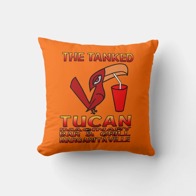 Parrot Head Throw Pillow. Pillow (Front)