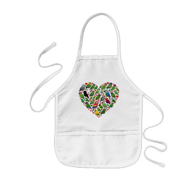 Parrot Heart Kids Apron (Front)