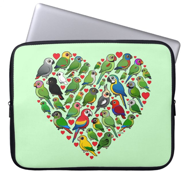 Parrot Heart Laptop Sleeve (Front)