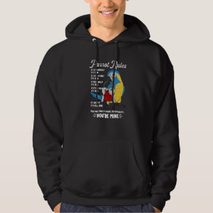 Parrot House Rules It's Mine I Blue-throated Macaw Hoodie