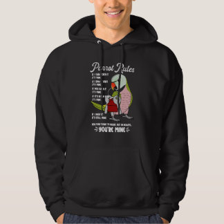 Parrot House Rules It's Mine I Moustache Parakeet Hoodie