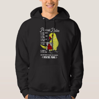 Parrot House Rules It's Mine I Yellow Indian Ringn Hoodie