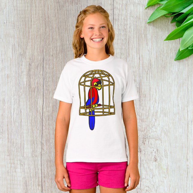 Parrot In A Cage Girls T-Shirt (Creator Uploaded)