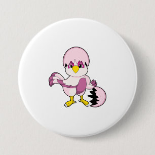 Parrot in Egg with Eggshell.PNG 3 Inch Round Button
