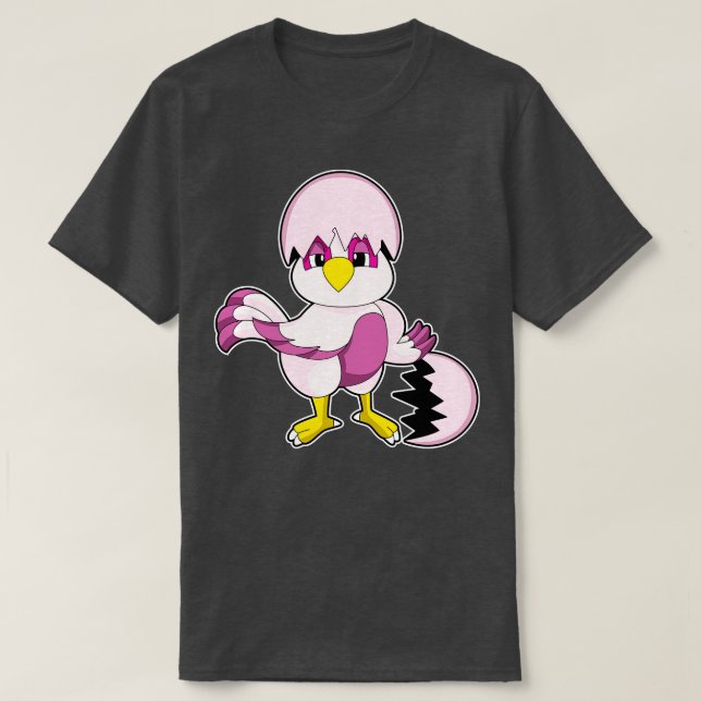 Parrot in Egg with Eggshell T-Shirt (Design Front)