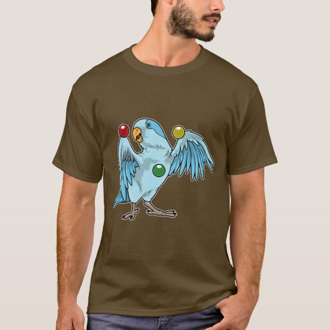 Parrot Juggler Juggle T-Shirt (Front)