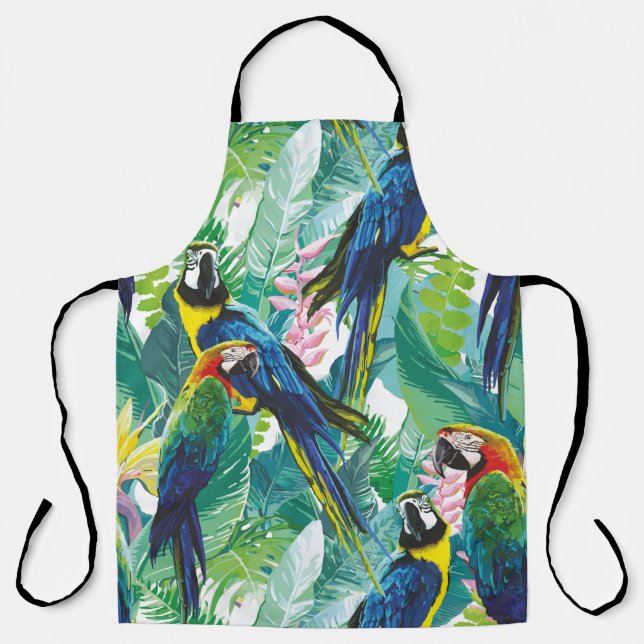 Parrot Jungle Bird Pretty Apron (Front)