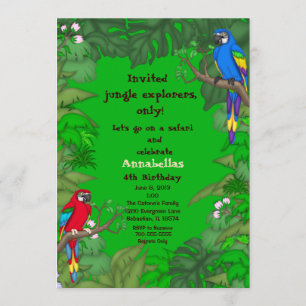 Parrot Jungle Birthday Invitation