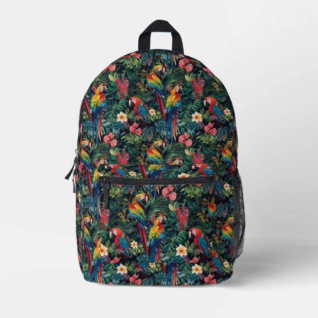 Parrot Jungle printed Backpack (Front)