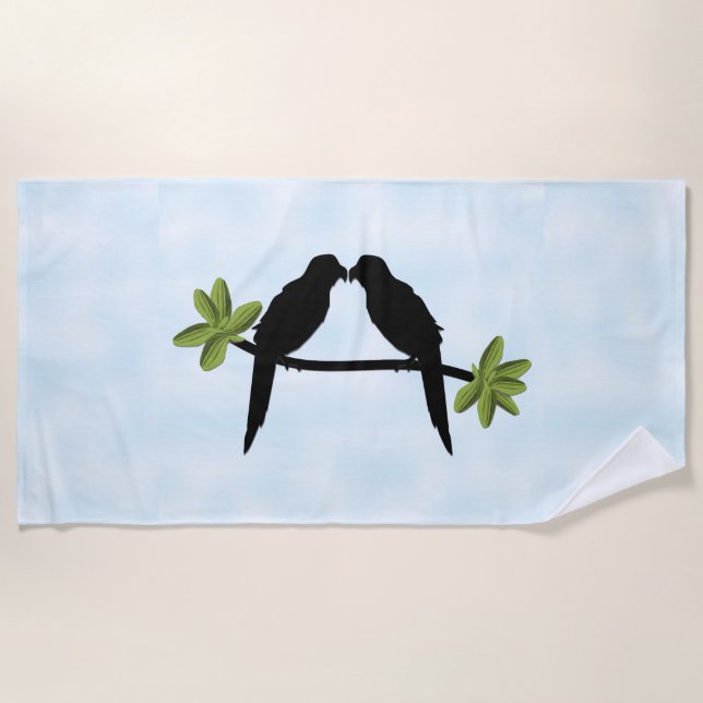 Parrot Love Beach Towel (Front)