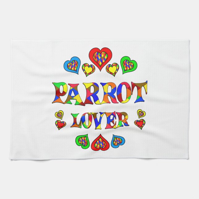 Parrot Lover Kitchen Towel (Horizontal)
