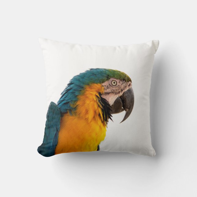 Parrot macaw  throw pillow (Front)