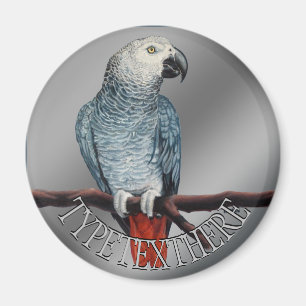 Parrot Magnets Personalize African Grey Magnet