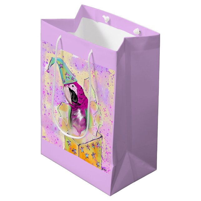 Parrot Medium Gift Bag (Front Angled)