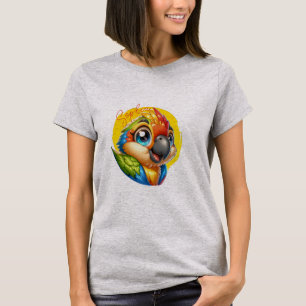 Parrot mignon Ajouter un nom Graphique T-shirt