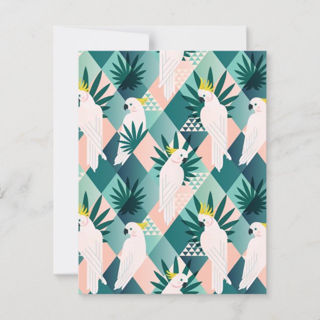 Parrot on Palm 1 Card (Front)