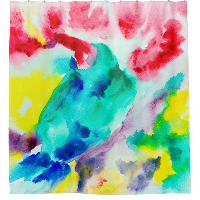 parrot on tree, bird Abstract Bright Watercolor gr (Front)