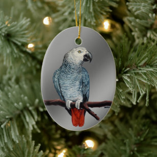 Parrot Ornament Personalize African Grey Ornament 