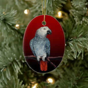 Parrot Ornament Personalize African Grey Ornament