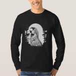 Parrot Ornithologist - Exotic Bird Moon Howling T-Shirt<br><div class="desc">Parrot Ornithologist - Exotic Bird Moon Howling</div>