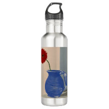 Parrot painting water bottle 