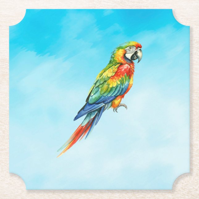 Parrot Paper Coaster (Front)