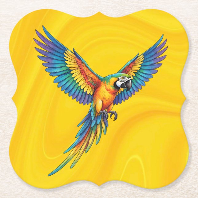 Parrot Paper Coaster (Front)
