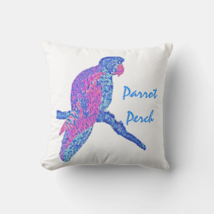 Parrot Perch Throw Pillow