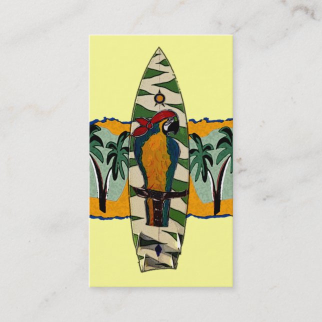 Parrot Pirate  Surf Board Cards (Front)