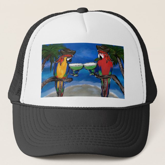 Parrot Pirates Trucker Hat (Front)
