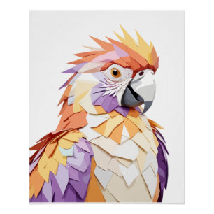 Parrot Playful Adorable Fun Animal Colourful Joyfu Poster