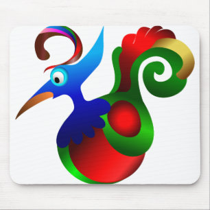 Parrot Plumes Ave Avian Bird Decorative Feather Mouse Pad
