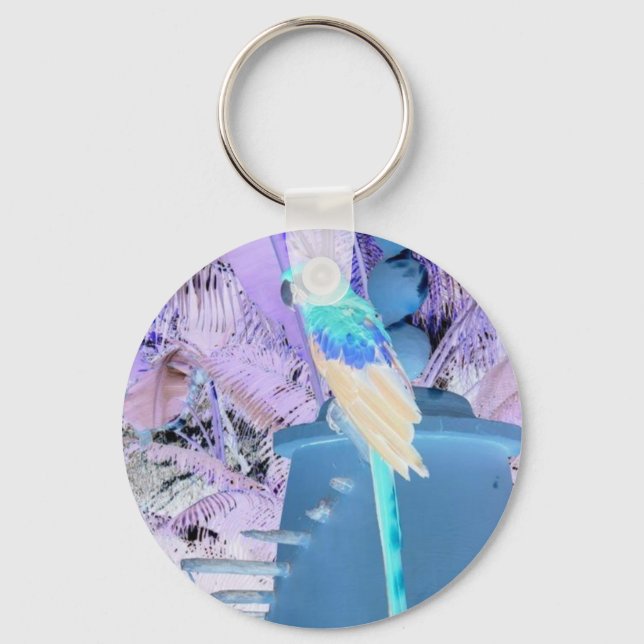 Parrot Pop Art Keychain (Front)