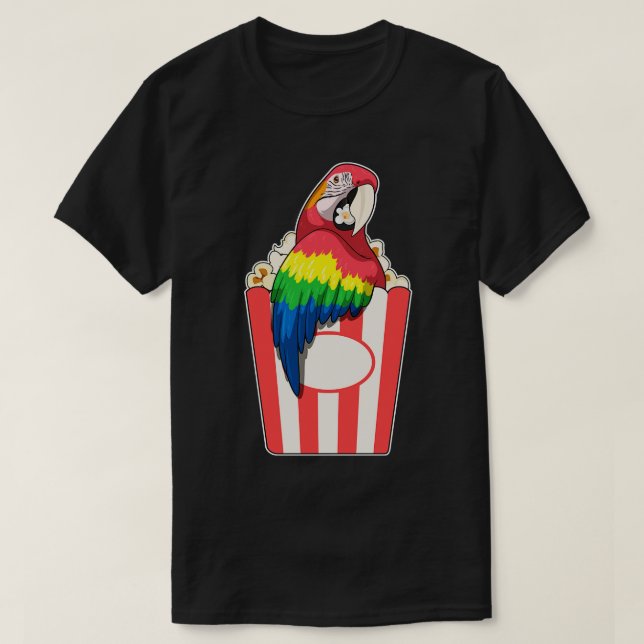 Parrot Popcorn T-Shirt (Design Front)