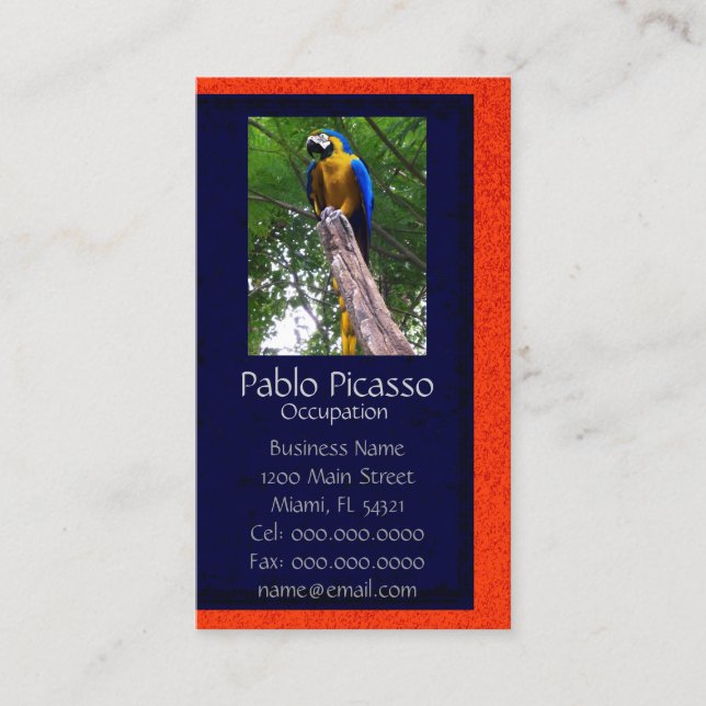 Parrot Pose ~ Business Card (Front)