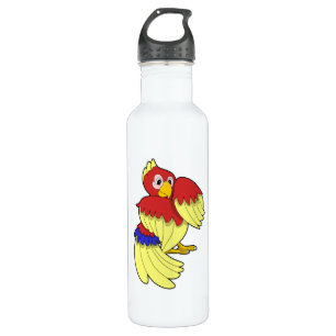 Parrot red yellow 710 ml water bottle