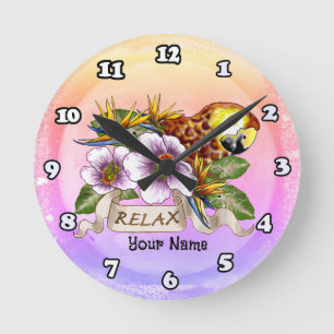 Parrot relax round clock