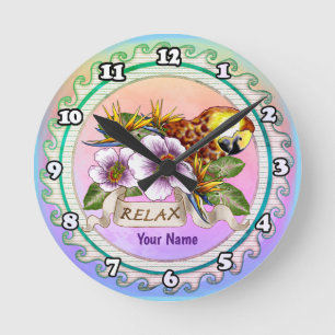 Parrot Relax Round Clock