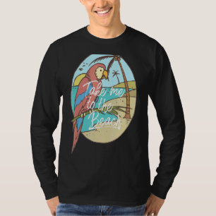 Parrot Retro Pet Parrot Mom Tropical Palm Beach T-Shirt