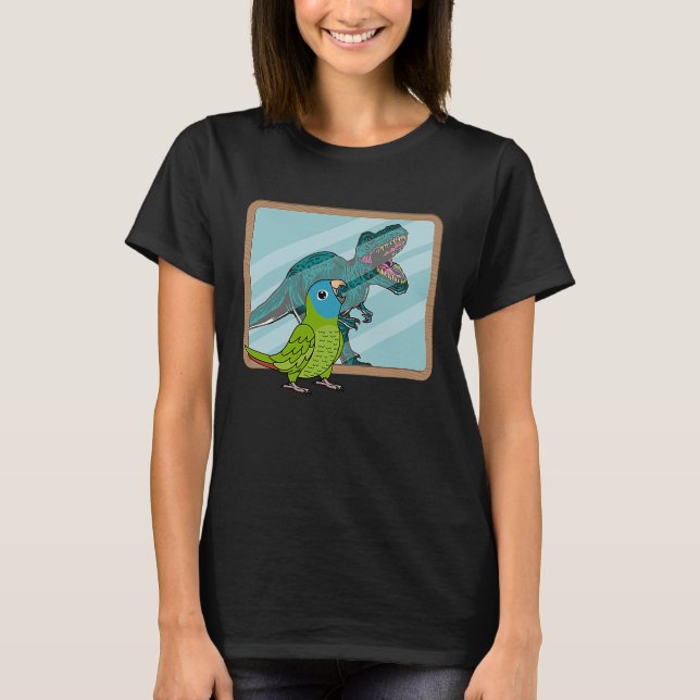 Parrot & Rex Reflection I Blue crowned Conure T-Shirt (Front)