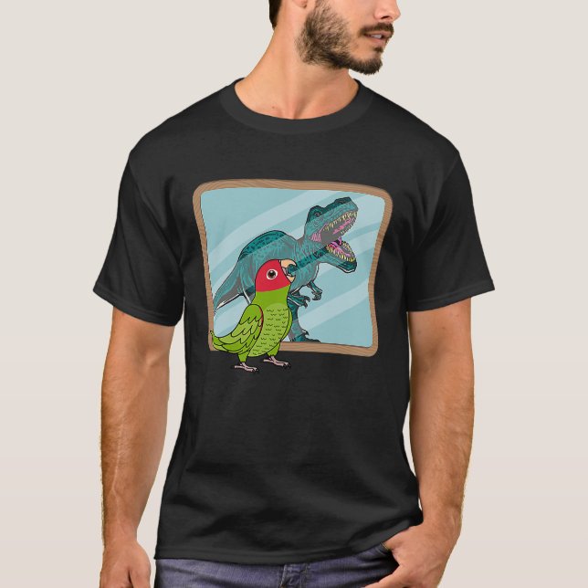 Parrot & Rex Reflection I Cherry headed Conure T-Shirt (Front)