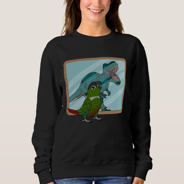Parrot & Rex Reflection I Green Cheek Conure Sweatshirt (Front)