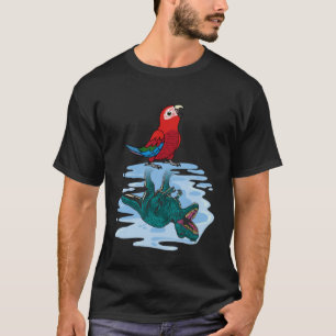 Parrot & Rex Reflection I Green winged Macaw T-Shirt
