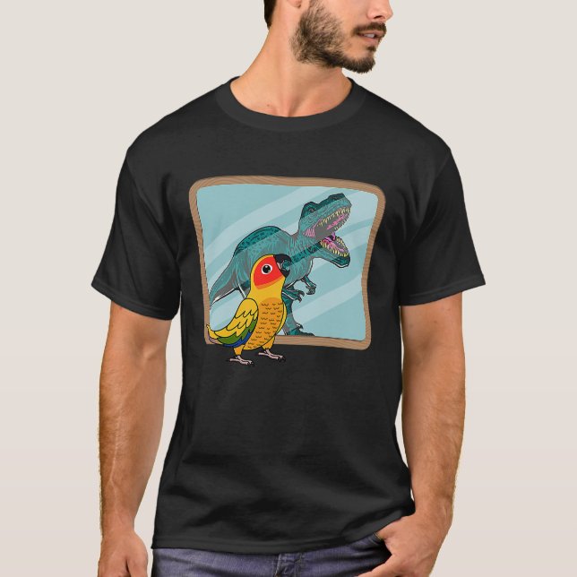 Parrot & Rex Reflection I Sun Conure T-Shirt (Front)