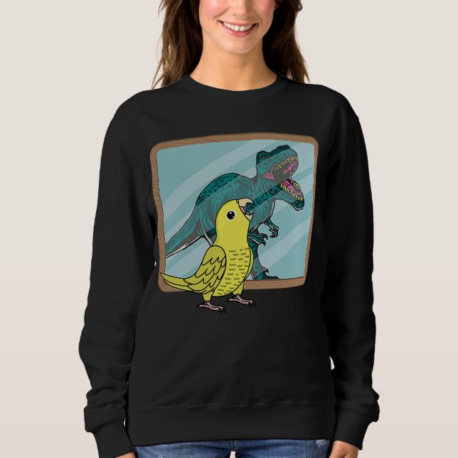 Parrot & Rex Reflection I Yellow Parrotlet Sweatshirt (Front)