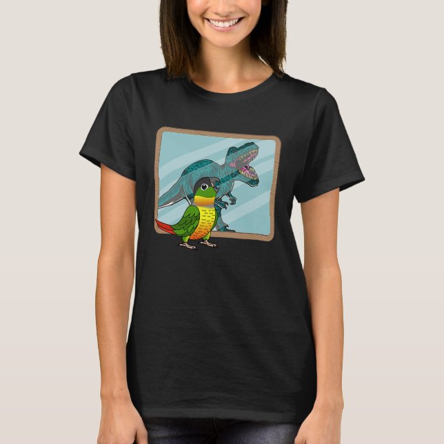 Parrot & Rex Reflection I Yellow sided Green Cheek T-Shirt (Front)