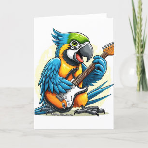 Parrot Rock Music Note Card